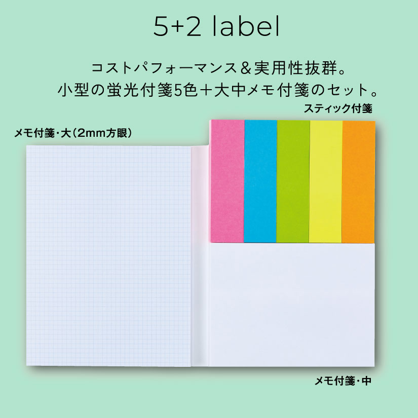5+2付箋セット100個の画像