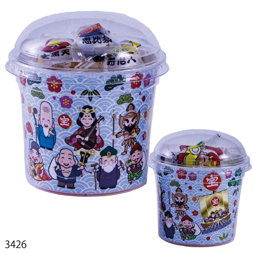 福の神　チョコと飴カップ　72個セットの画像