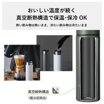 京セラセラマグボトル180㎖ ダークグレーの画像
