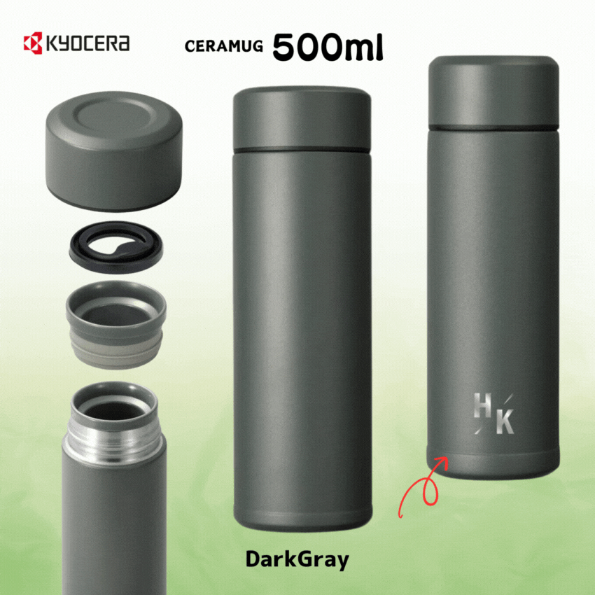 京セラセラマグボトル500mlダークグレーの画像