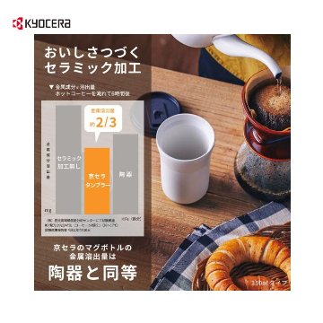 京セラCERAMUG タンブラー＜蓋付き＞500ml-ホワイトの画像