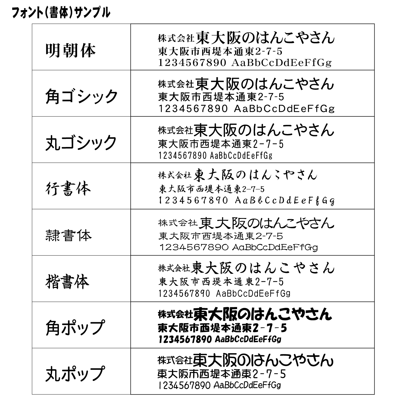 サンビー　データ印　14号小判　A型 28×42mmの画像