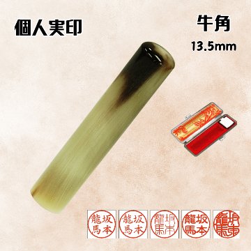 実印　個人　牛角　13.5ミリの画像