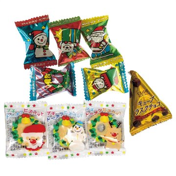 クリスマスお菓子パックM　100個セットの画像