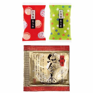 招福開運干支 あられ・純金茶100個セットの画像