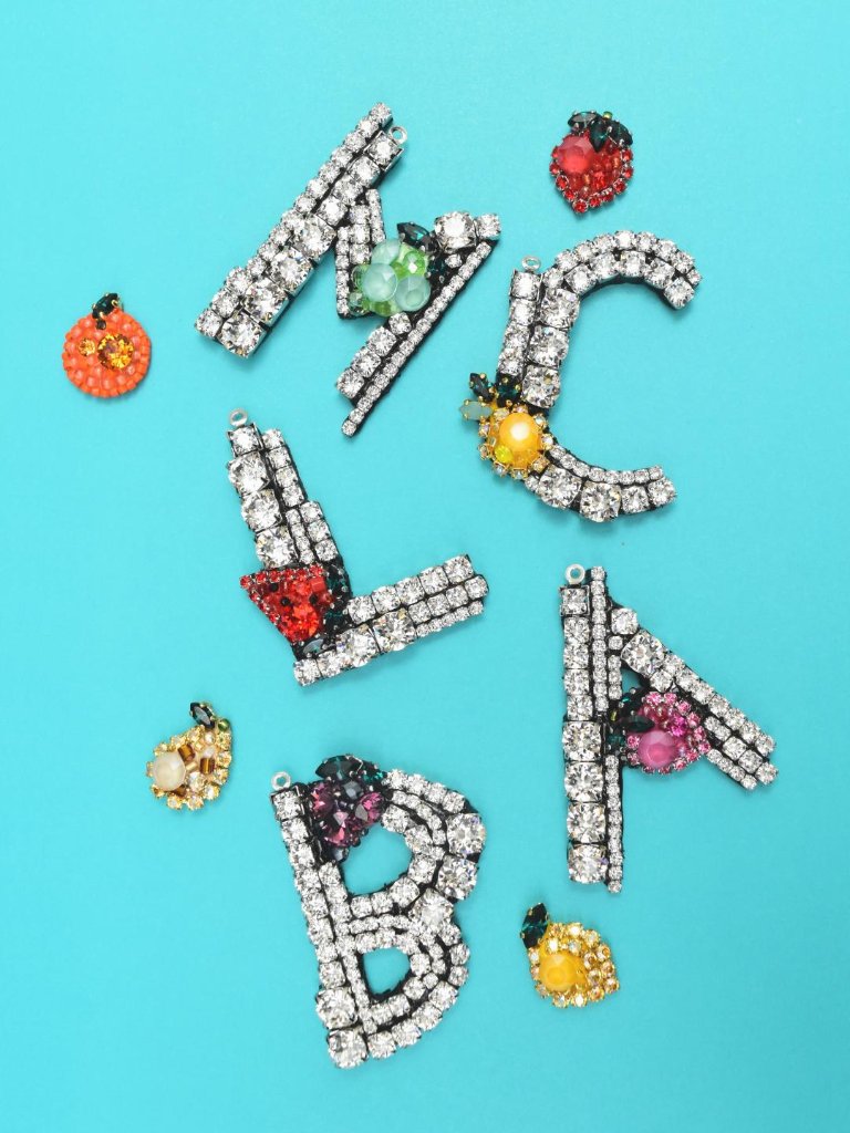 Sf Crystal initial + mini Bijou fruits イニシャル＋フルーツの画像