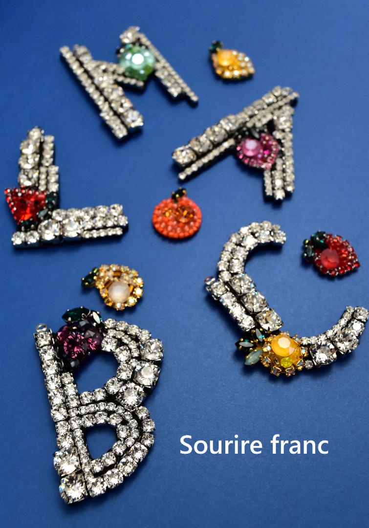 Sf Crystal initial + mini Bijou fruits イニシャル＋フルーツの画像