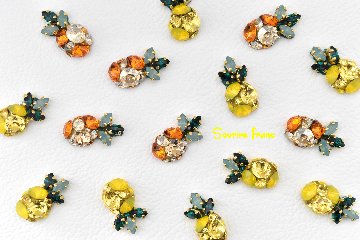 Sf Bijou Pineapple パイナップル ピアスorイヤリング(オリジナルベース)の画像