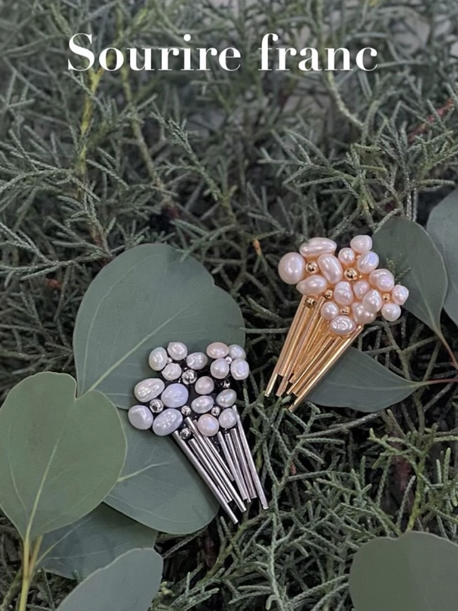 Sf KuRuKuRu flower　ブローチの画像