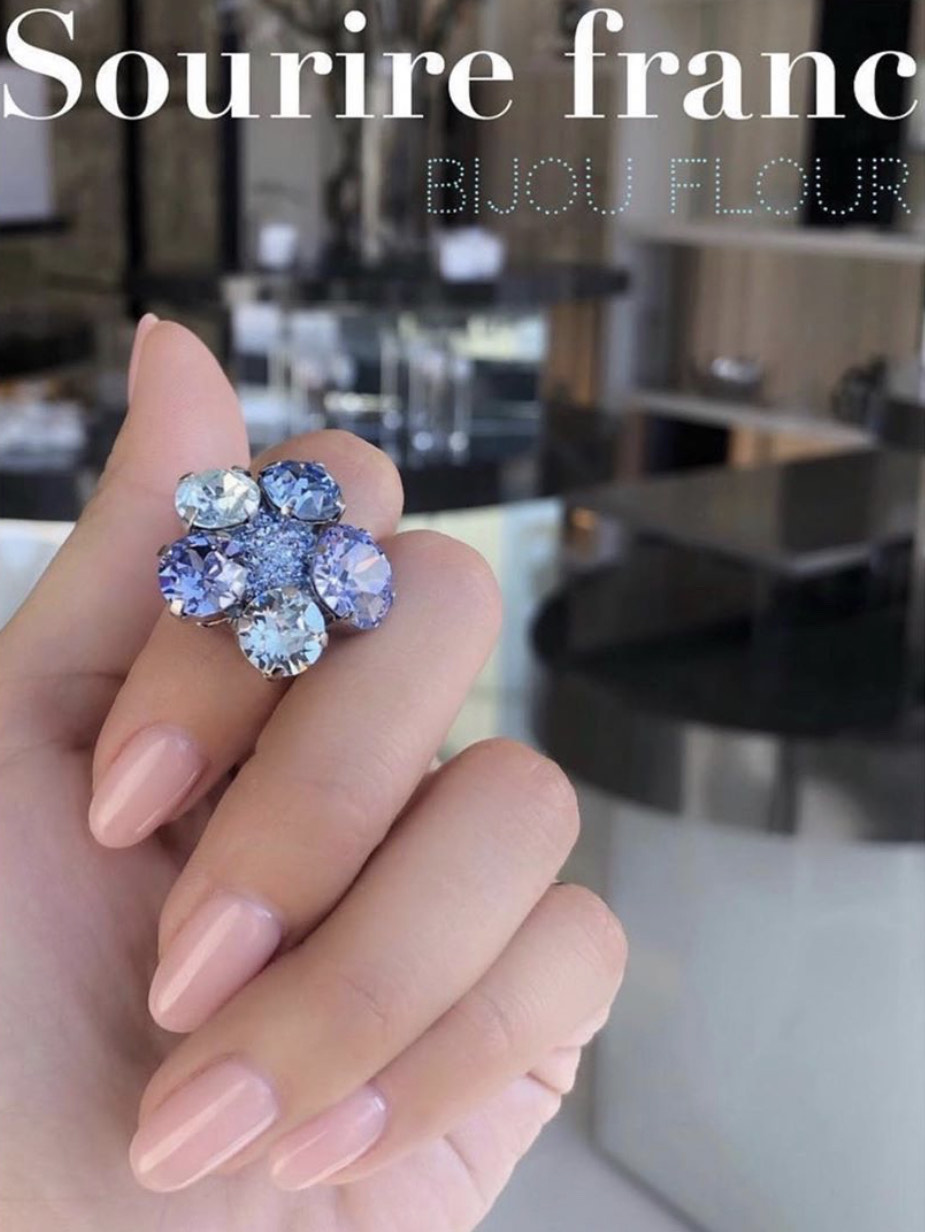 Sf Bijou fleur ビジューフラワー ブルーグラデーションの画像