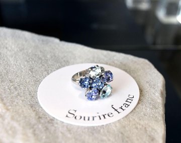 Sf Bijou fleur ビジューフラワー ブルーグラデーションの画像