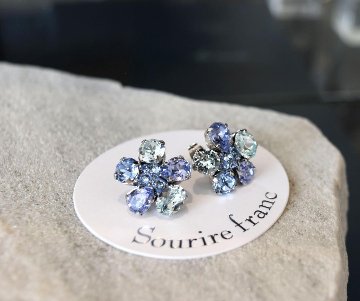 Sf Bijou fleur ビジューフラワー ブルーグラデーションの画像