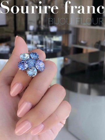 Sf Bijou fleur ビジューフラワー ブルーグラデーションの画像