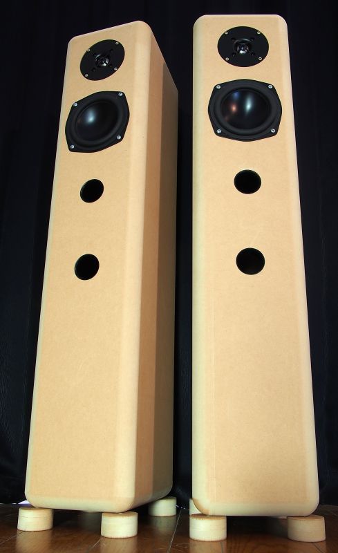 外装選択式★特厚箱★2Wayバスレフ型自作スピーカー★DAYTONAUDIO ND140-4 DC25T-8の画像