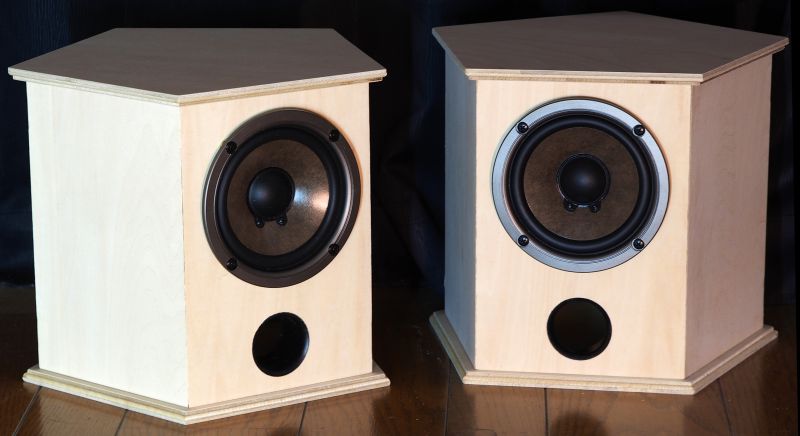 塗装可★五角形★フルレンジバスレフ型自作スピーカー★オンキヨーフルレンジの画像