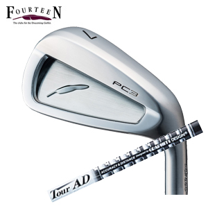 フォーティーン PC3 ('24) ニッケルクロムメッキ仕上げ #7～PW 4本組 TOUR AD-55/65TypeII/75/85/95 FOURTEEN 2024年5月17日発売 特注カスタムの画像