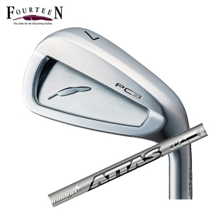 フォーティーン PC3 ('24) ニッケルクロムメッキ仕上げ #7～PW 4本組 ATTAS IRON 115 アッタスアイアン FOURTEEN 2024年5月17日発売 特注カスタムの画像