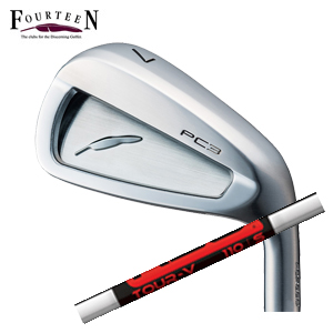 フォーティーン PC3 ('24) ニッケルクロムメッキ仕上げ #7～PW 4本組 KBS TOUR-V KBSツアーV FST社製 FOURTEEN 2024年5月17日発売 特注カスタムの画像
