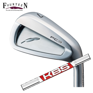 フォーティーン PC3 ('24) ニッケルクロムメッキ仕上げ #7～PW 4本組 KBS TOUR LITE KBSツアーライト FST社製 FOURTEEN 2024年5月17日発売 特注カスタムの画像