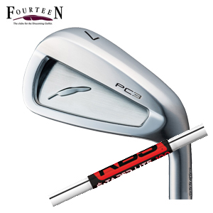 フォーティーン PC3 ('24) ニッケルクロムメッキ仕上げ #7～PW 4本組 KBS $-TAPER LITE エステーパーライト FOURTEEN 2024年5月17日発売 特注カスタムの画像