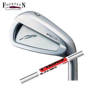 フォーティーン PC3 ('24) ニッケルクロムメッキ仕上げ #7～PW 4本組 KBS TOUR $-TAPER エステーパー FST社製 FOURTEEN 2024年5月17日発売 特注カスタムの画像