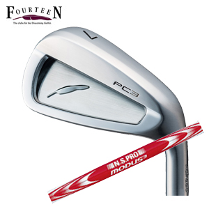 フォーティーン PC3 ('24) ニッケルクロムメッキ仕上げ #7～PW 4本組 N.S.PRO MODUS3 SYSTEM3 TOUR125 FOURTEEN 2024年5月発売 特注カスタムの画像