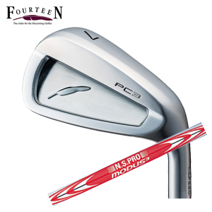 フォーティーン PC3 ('24) ニッケルクロムメッキ仕上げ #7～PW 4本組 N.S.PRO MODUS3 TOUR120 FOURTEEN 2024年5月17日発売 特注カスタムの画像