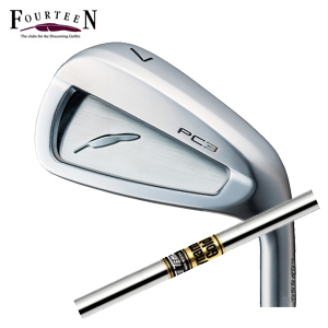 フォーティーン PC3 ('24) ニッケルクロムメッキ仕上げ #7～PW 4本組 ダイナミックゴールド トゥルーテンパー社製 FOURTEEN 2024年5月17日発売 特注カスタムの画像