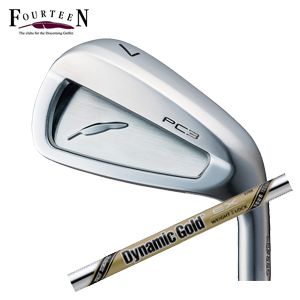 フォーティーン PC3 ('24) ニッケルクロムメッキ仕上げ #7～PW 4本組 ダイナミックゴールドEXツアーイシュー トゥルーテンパー FOURTEEN 2024年5月17日発売 特注カスタムの画像