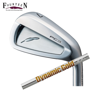フォーティーン PC3 ('24) ニッケルクロムメッキ仕上げ #7～PW 4本組 ダイナミックゴールド95,105,120 トゥルーテンパー FOURTEEN 2024年5月17日発売 特注カスタムの画像