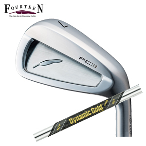 フォーティーン PC3 ('24) ニッケルクロムメッキ仕上げ #7～PW 4本組 ダイナミックゴールドMID 115(ミッド115)  FOURTEEN 2024年5月17日発売 特注カスタムの画像