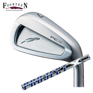 フォーティーン PC3 ('24) ニッケルクロムメッキ仕上げ #7～PW 4本組 プロジェクトX LZ PROJECT X LZ FOURTEEN 2024年5月17日発売 特注カスタムの画像