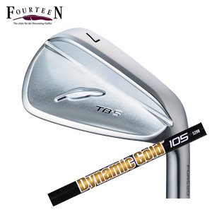 フォーティーン 2025 TB-5 FORGED #6～PW 5本組 ダイナミックゴールド105オニキスブラック ONYX BLACKトゥルーテンパー社製 FOURTEEN 特注カスタムの画像