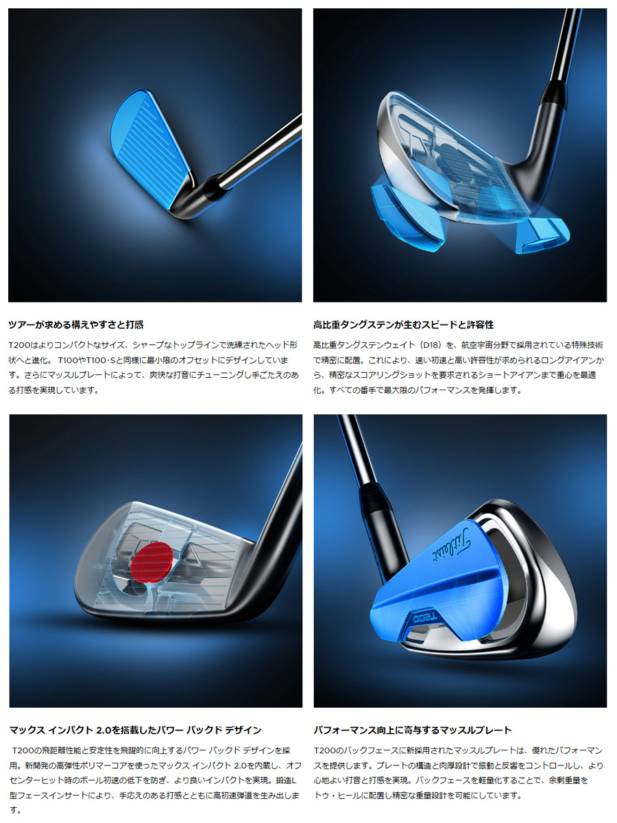 タイトリスト2021 T200 アイアン #6〜PW 5本組 NSPRO MODUS3 TOUR115