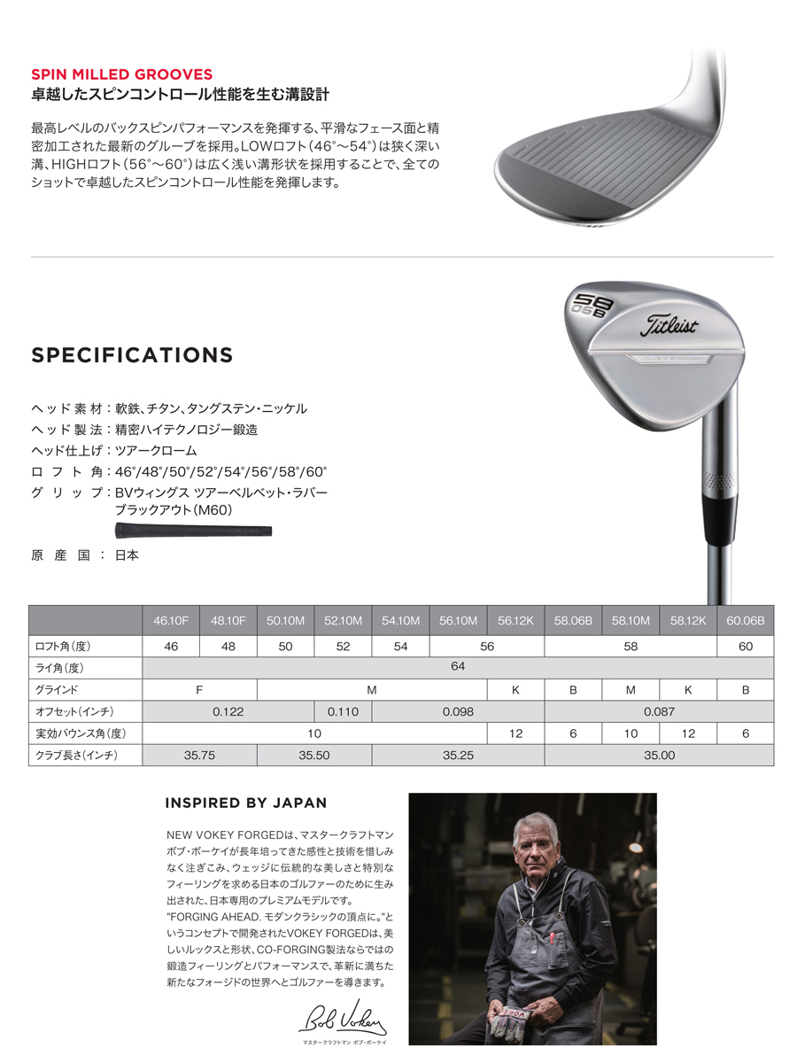 日本正規品 タイトリスト VOKEY FORGED(ボーケイフォージド) TC(ツアー