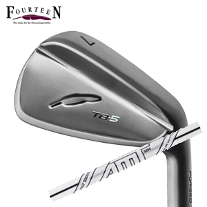 フォーティーン 2025 TB-5 FORGED ダイヤモンドブラックサテン仕上げ 単品アイアン#5 AMT TOUR WHITE AMTツアーホワイト FOURTEEN 特注カスタムの画像