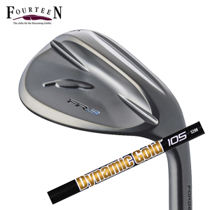 フォーティーン 2026 FR-3 ウェッジ ダイヤモンドブラックサテン仕上げ ダイナミックゴールド105オニキスブラック ONYX BLACK トゥルーテンパー社製 FOURTEEN 特注カスタムの画像