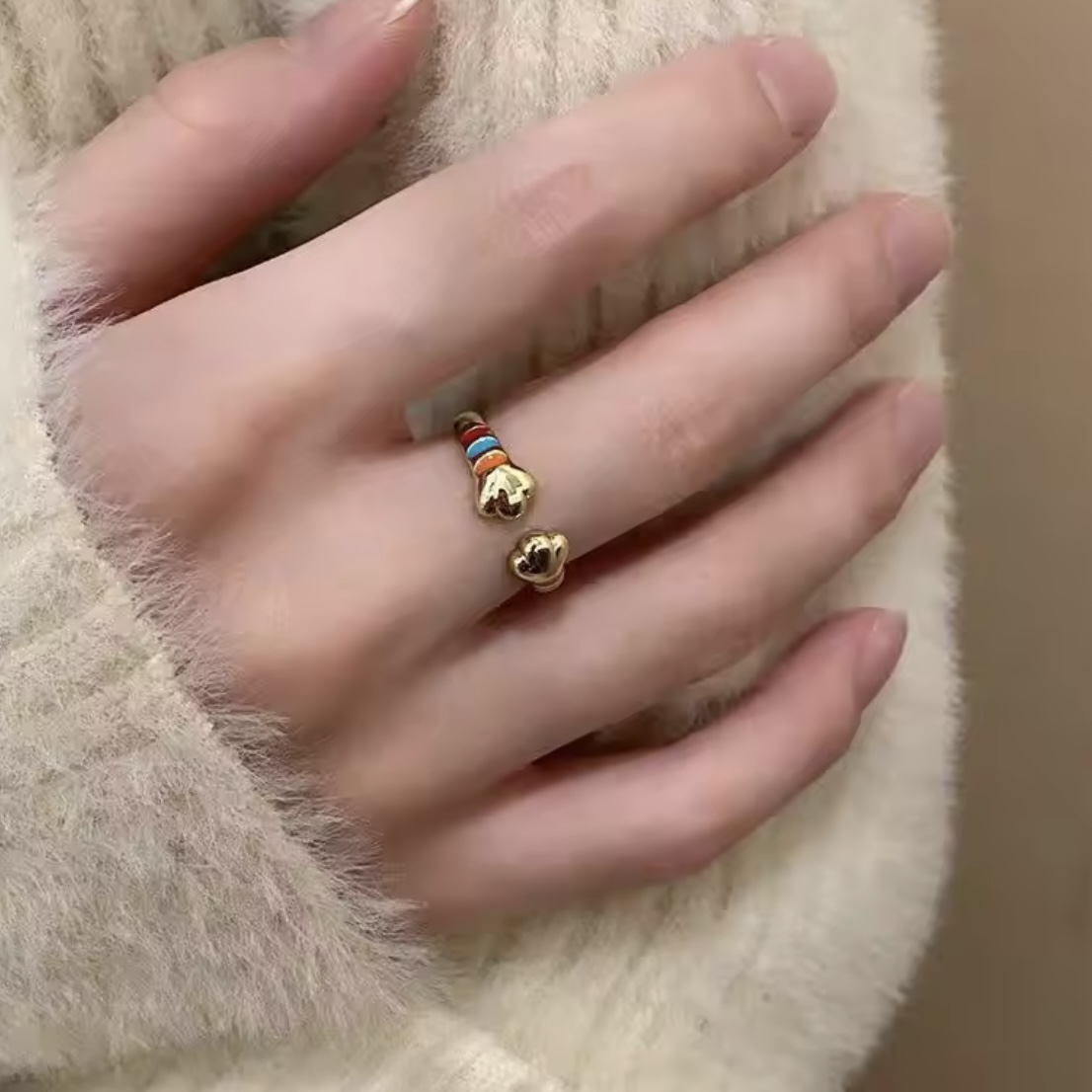 にじ猫リングの画像