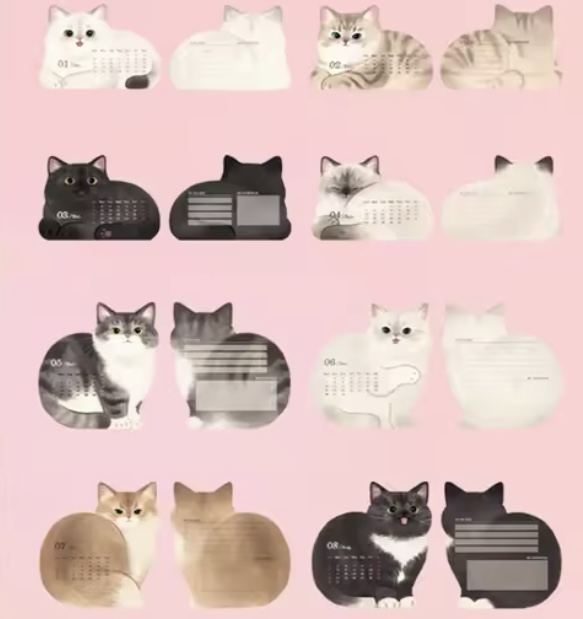 2026年猫カレンダーの画像