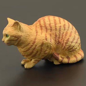 茶トラ猫フィギュアの画像