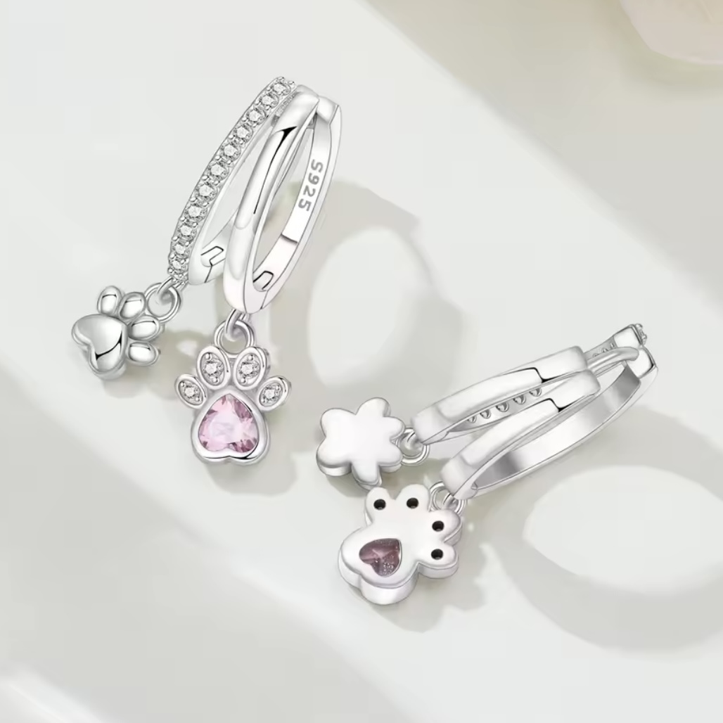【1点】肉球リングピアス*ピンクの画像