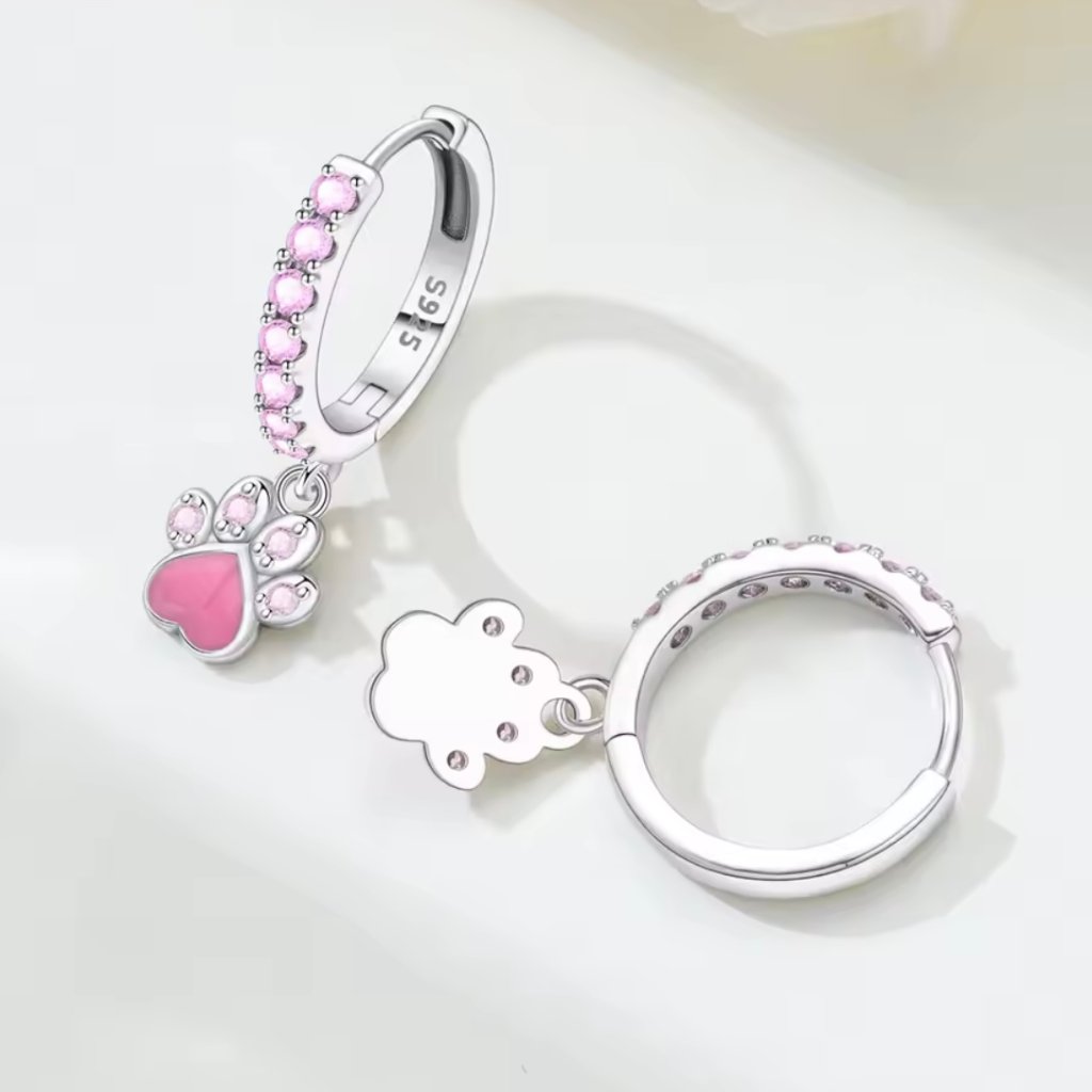 【1点】肉球リングピアス*ピンクの画像