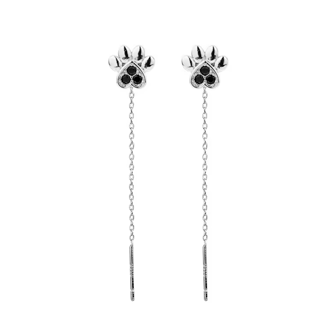 肉球ドロップピアス*925シルバーの画像