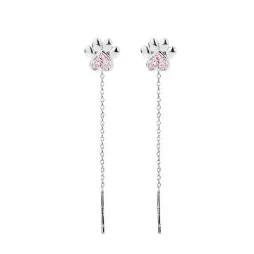 肉球ドロップピアス*925シルバーの画像