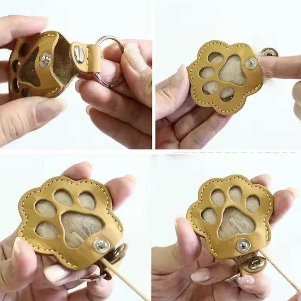 猫の毛キーホルダー*パープルの画像