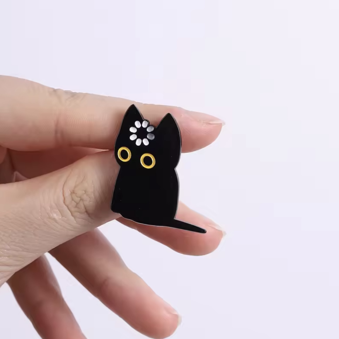 Now Loading猫ピンバッヂ*黒猫の画像