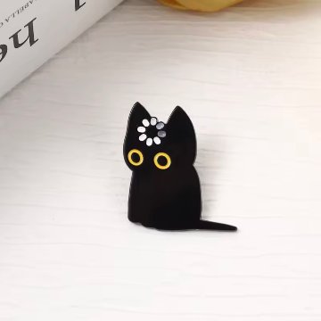 Now Loading猫ピンバッヂ*黒猫の画像