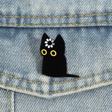 Now Loading猫ピンバッヂ*黒猫の画像