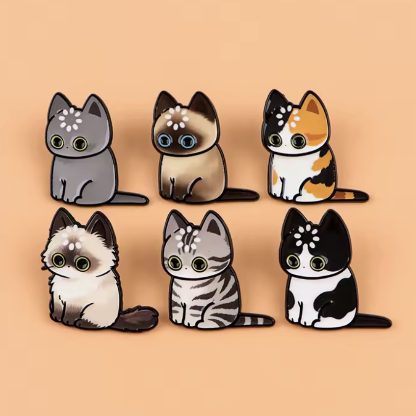 Now Loading猫ピンバッヂ*6柄の画像