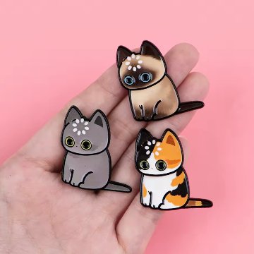 Now Loading猫ピンバッヂ*6柄の画像